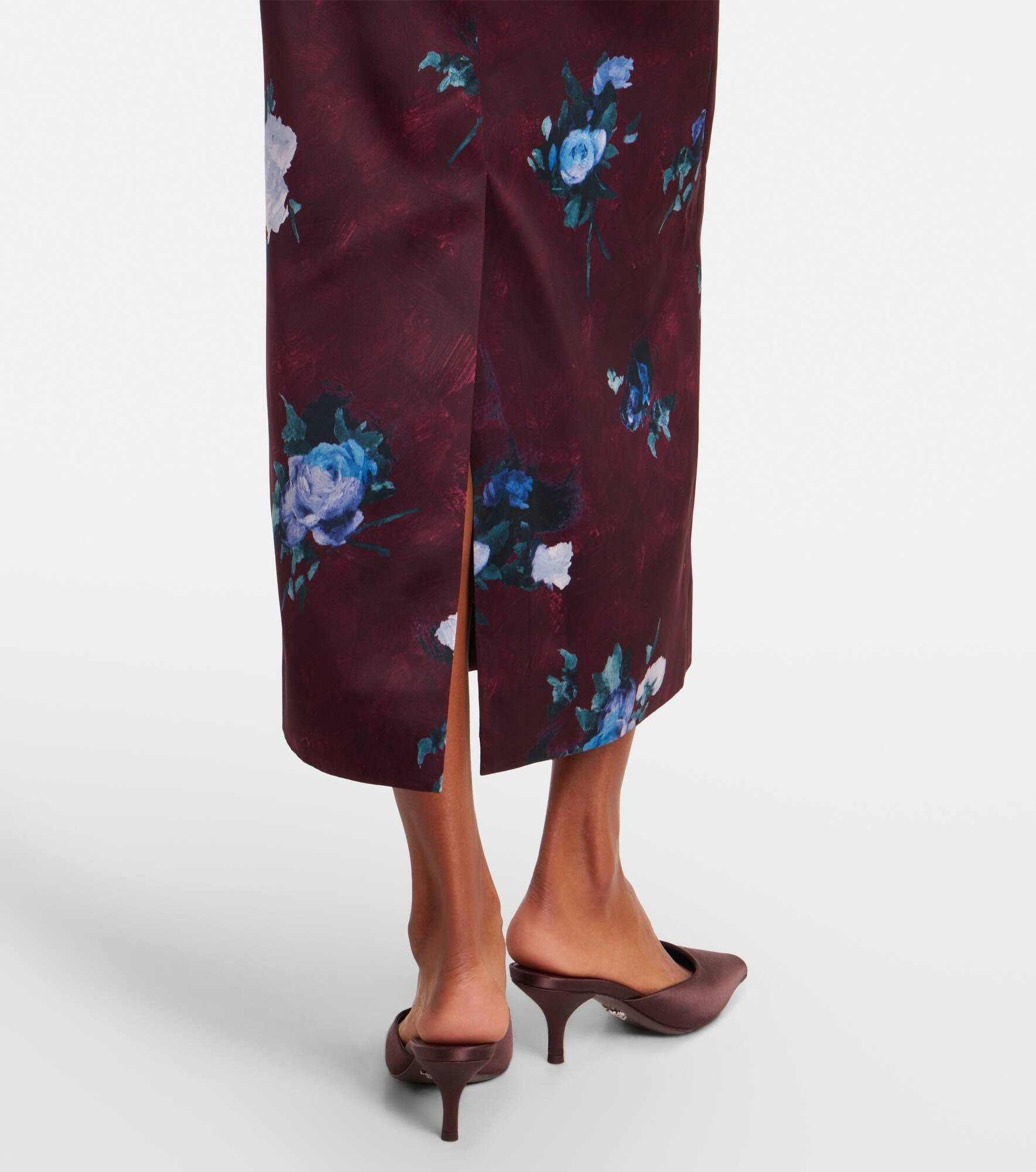 Floral duchesse cocktail dress - 6