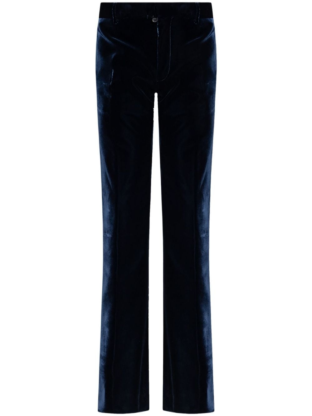 logo-plaque wide-leg trousers - 1