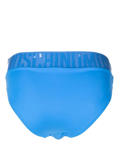 Moschino rubberised-logo waistband swim trunks outlook