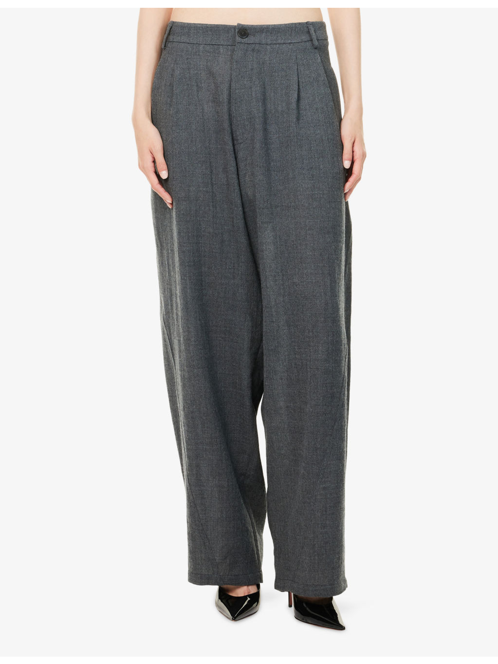 Phebe Wide-leg Wool Trousers - 3