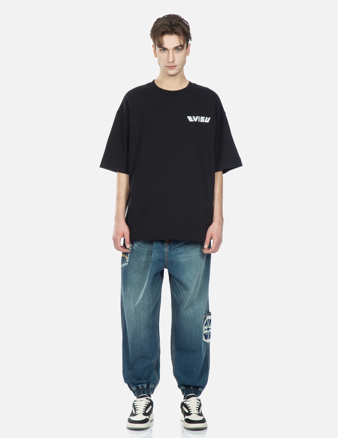 GODHEAD PRINT SHORT-SLEEVE SWEATSHIRT - 6