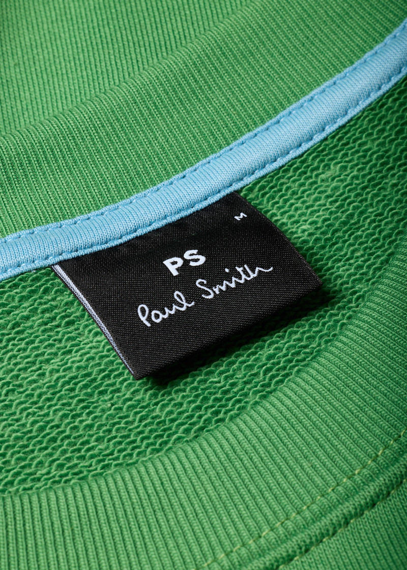 Mid Green Organic Cotton Zebra Logo Sweatshirt 4