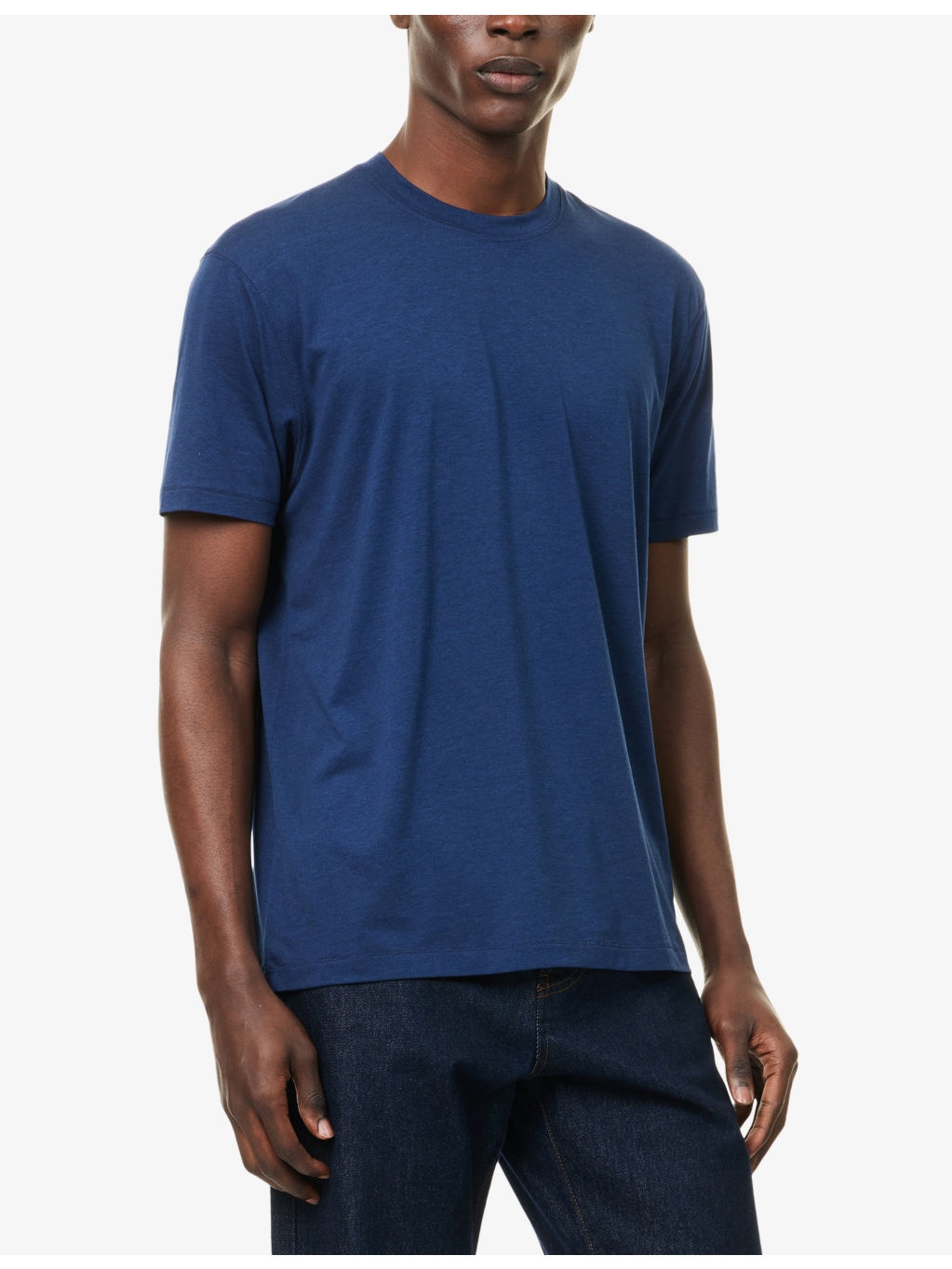Crewneck Regular-Fit Cotton-Blend T-Shirt - 3