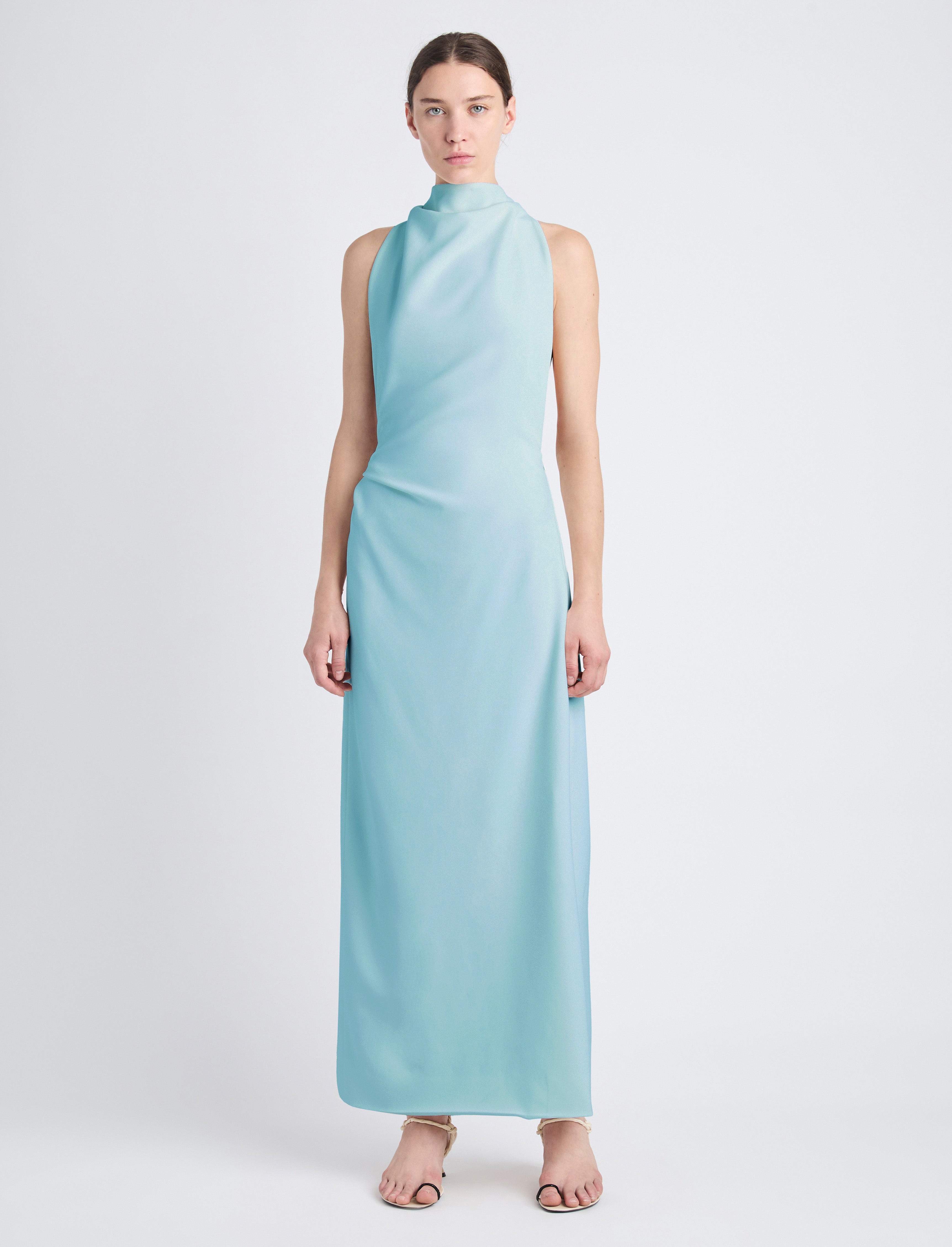 Selena Twist Back Dress in Matte Viscose Crepe - 2