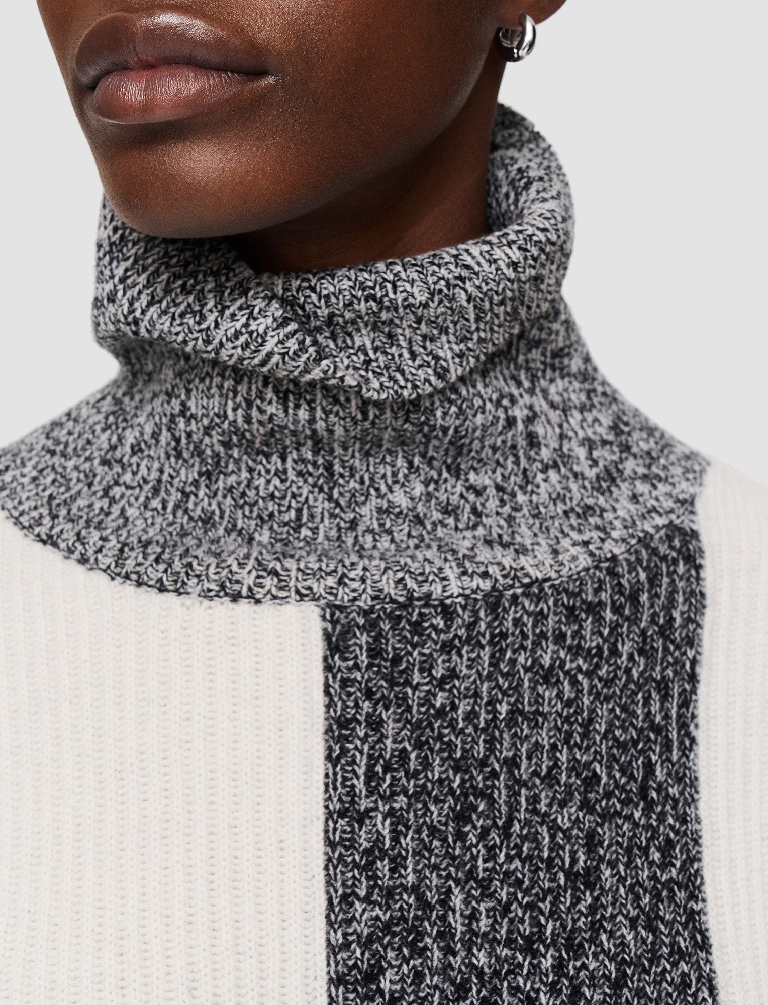 Joseph Bold Stripes High Neck Jumper - 5