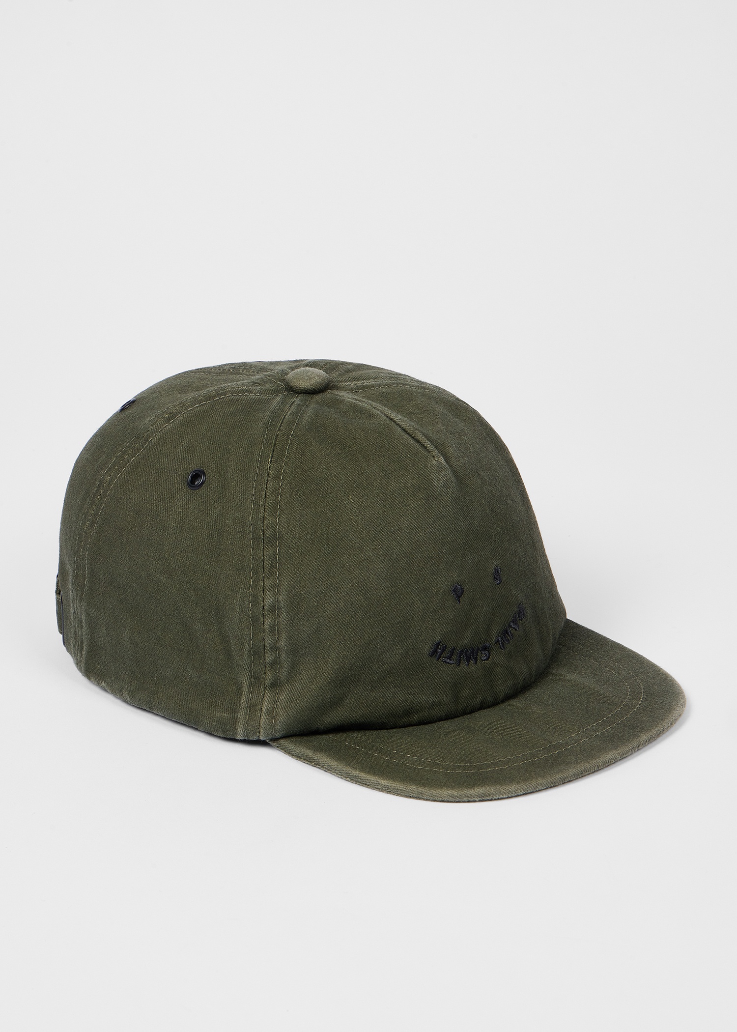 Khaki 'Happy' Cotton Cap - 2