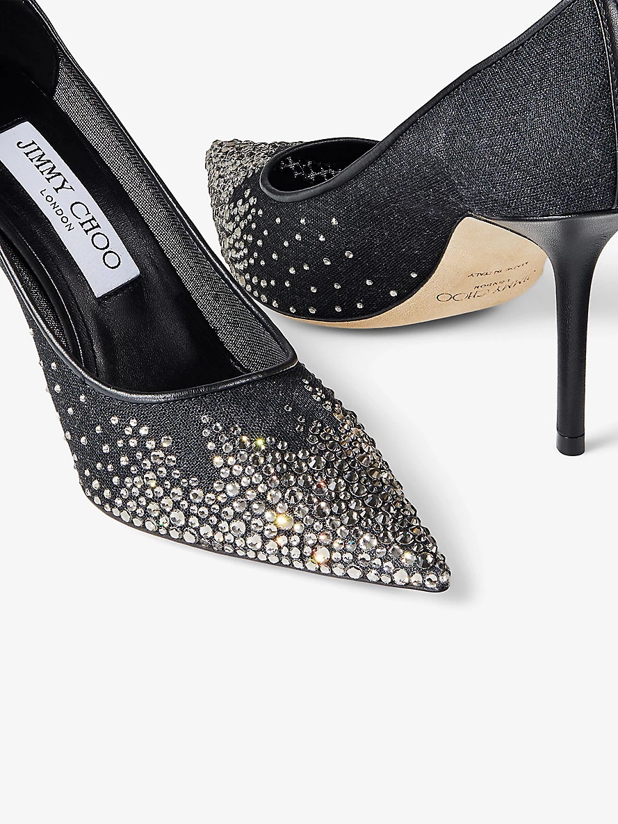 Love 85 crystal-embellished mesh pumps - 5