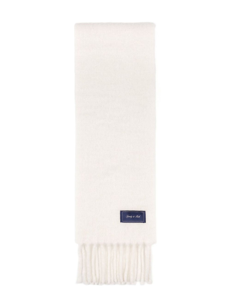 fringed logo scarf 1