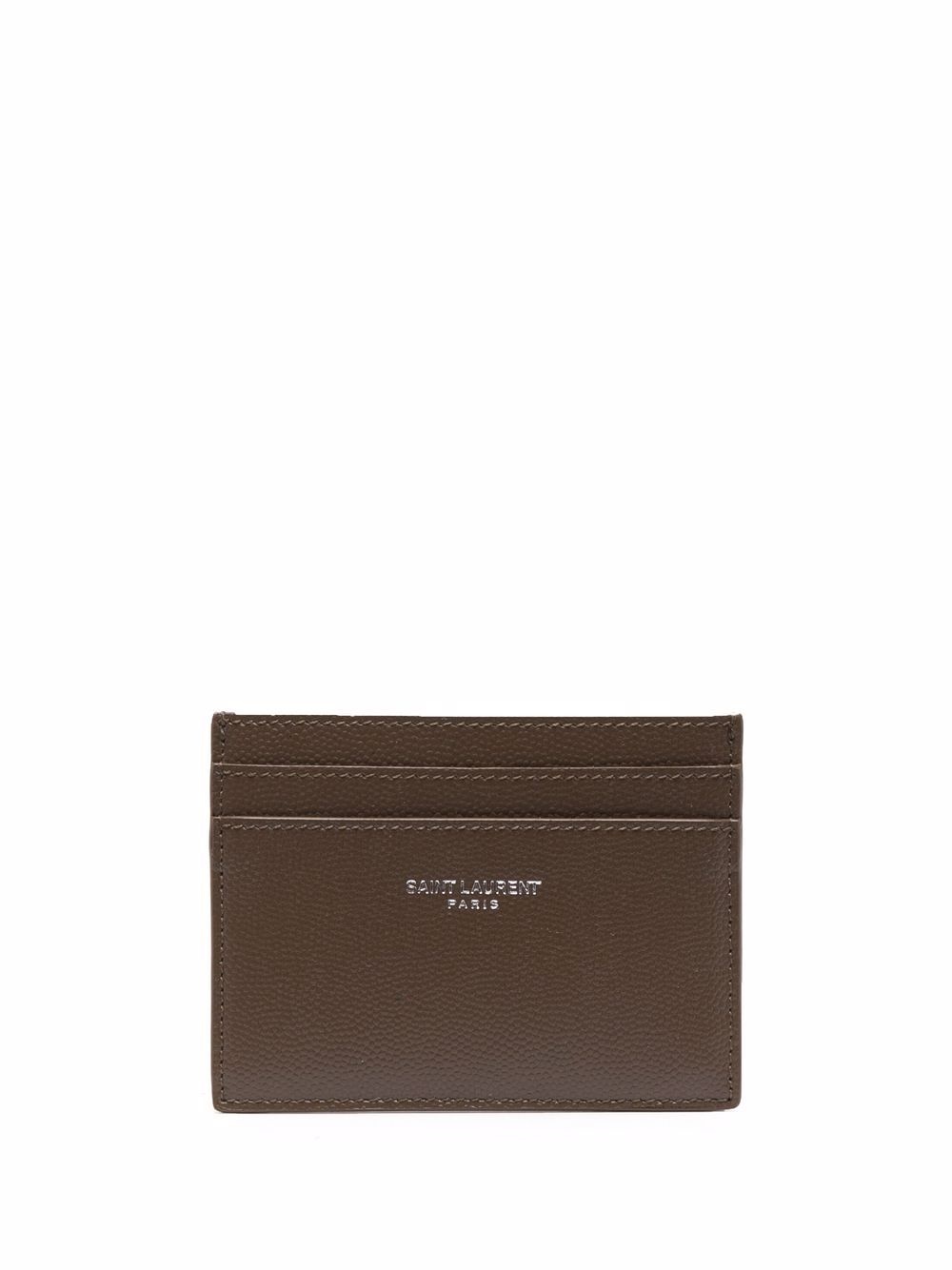 logo-detail leather cardholder - 1