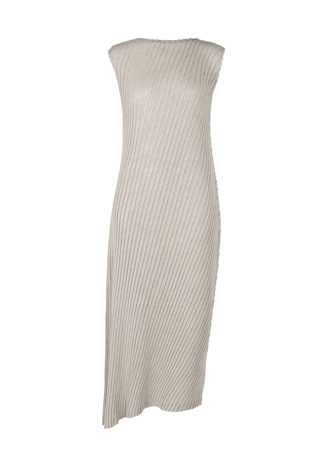 LINEN LIKE PLEATS DRESS - 1