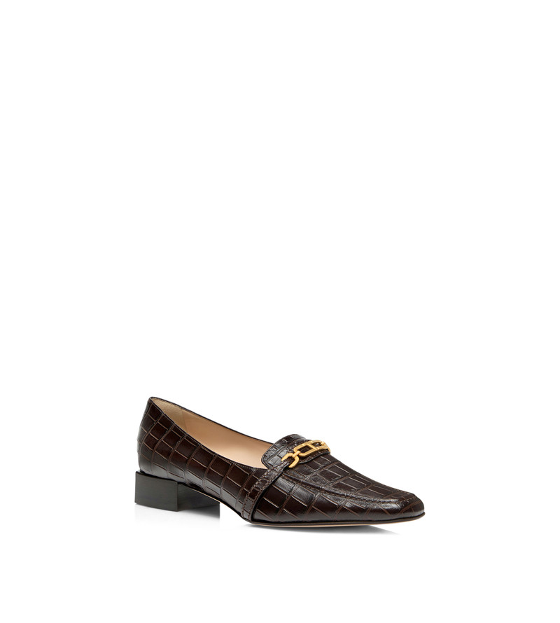 TOM FORD STAMPED CROCODILE LEATHER WHITNEY LOAFER outlook