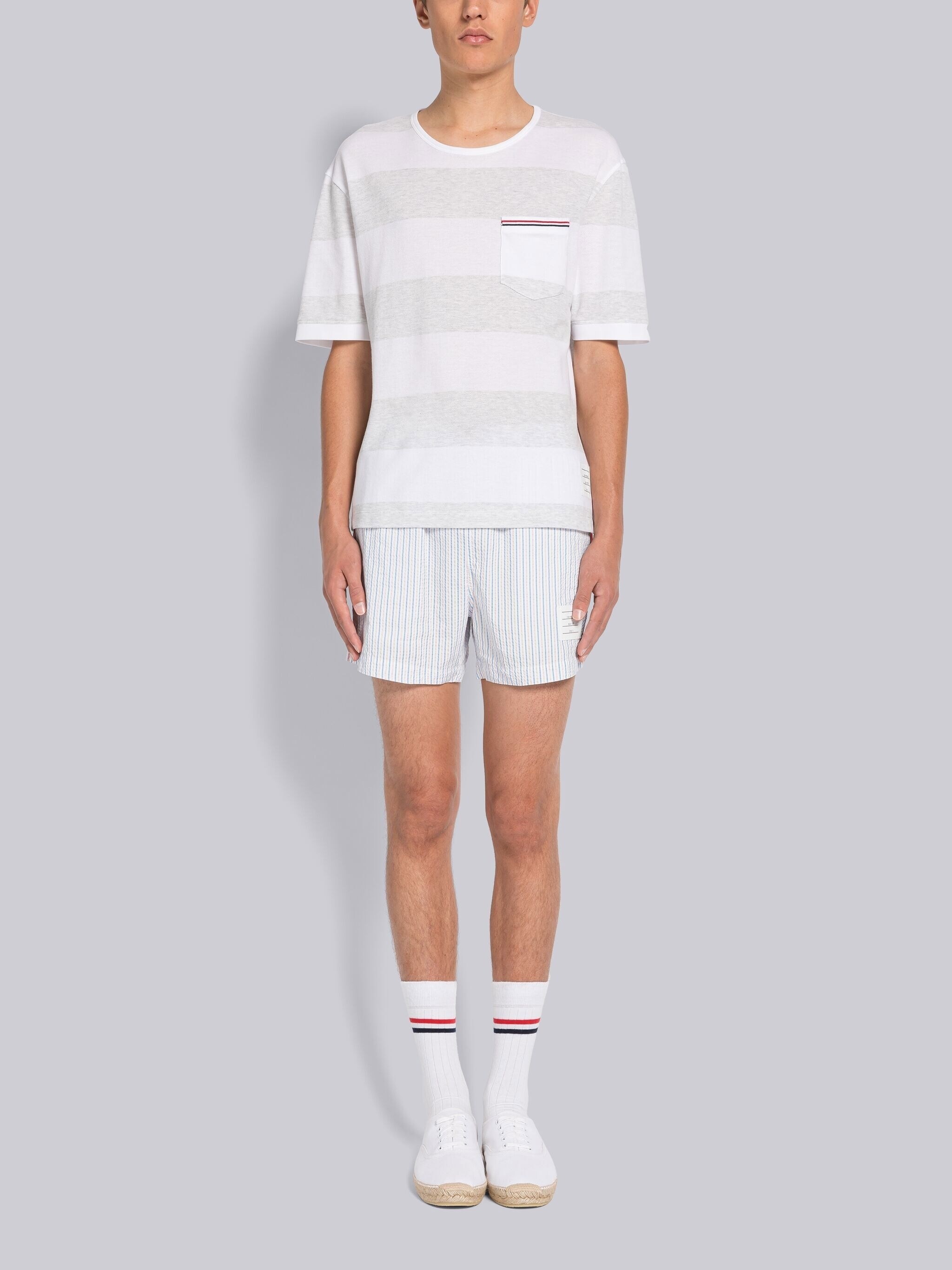 RUGBY STRIPE PIQUE OVERSIZED POCKET TEE - 4