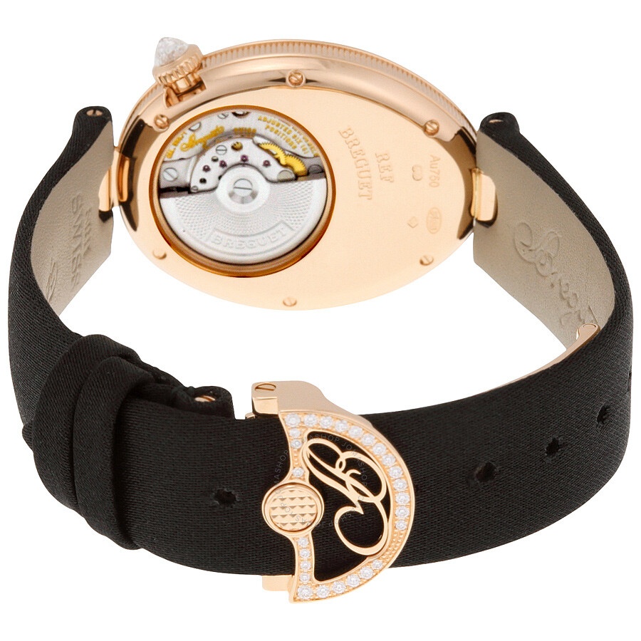 Breguet Reine de Naples Mother of Pearl Dial 18kt Rose Gold Black Satin Ladies Watch 8928BR51844DD0D - 3