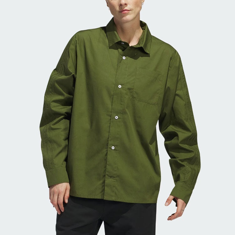 adidas Originals Shmoofoil Button Up Asia Sizing 'Green White' IU0081 - 5