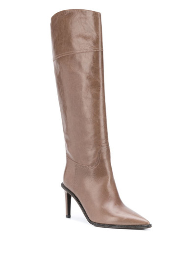 Brunello Cucinelli point-toe knee high boots outlook