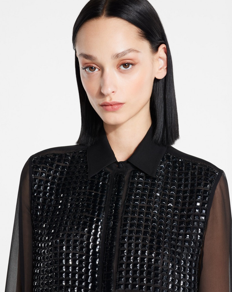 FITTED EMBROIDERED SHIRT - 5