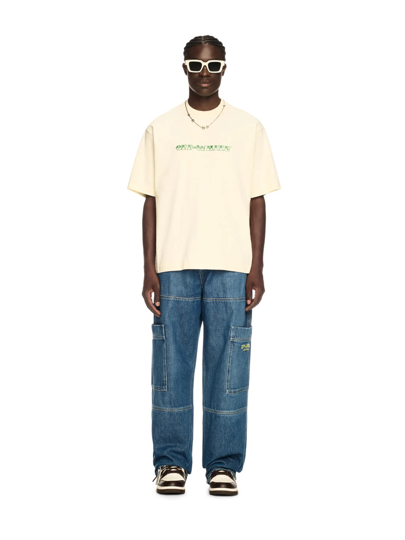 Off-White Blue Irregular Cargo Jeans outlook