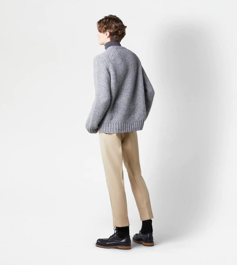 ROUND NECK JUMPER SILK BLEND - GREY 3