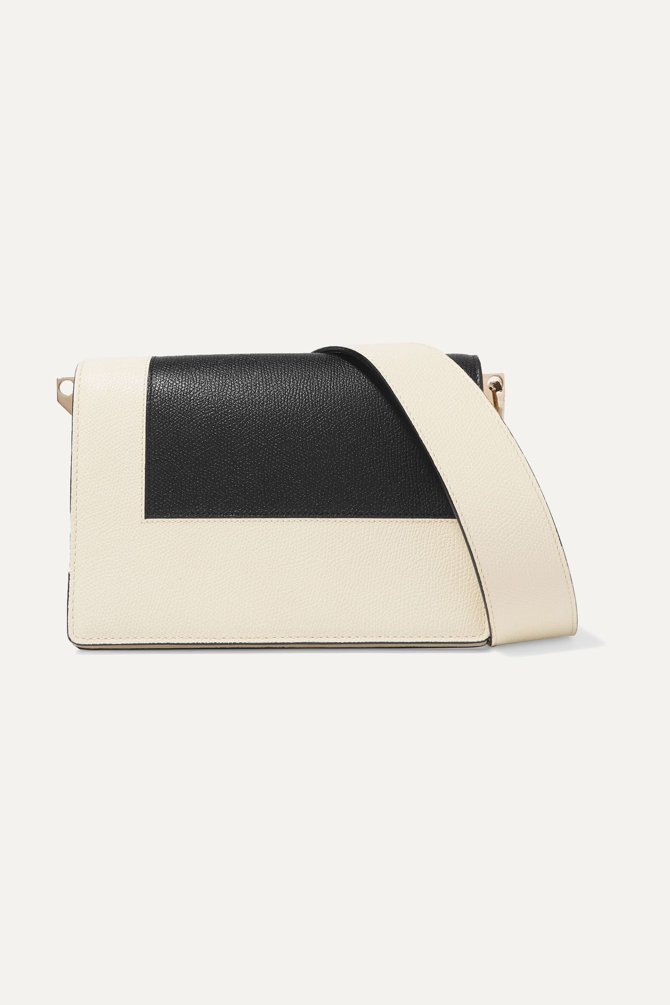 Swing two-tone textured-leather shoulder bag - 1