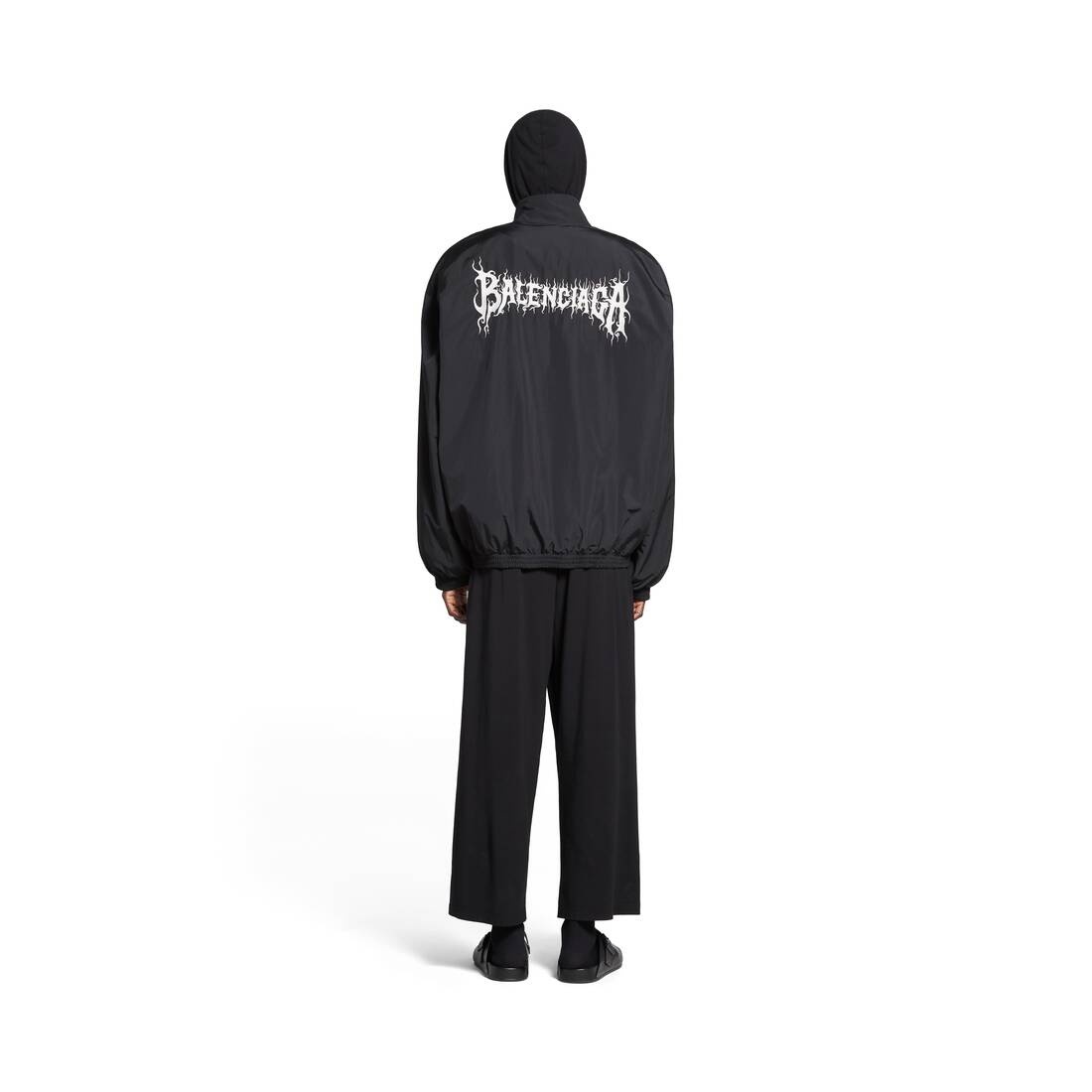 Diy Metal Outline Tracksuit Jacket in Black - 4