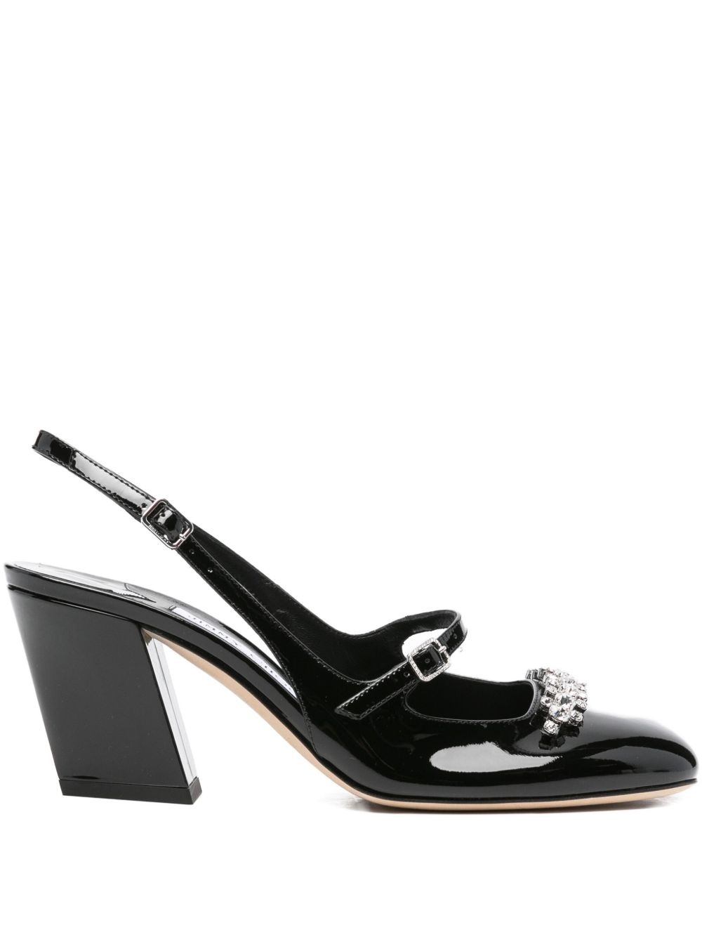70mm Belinda crystal-embellished slingback pumps - 1