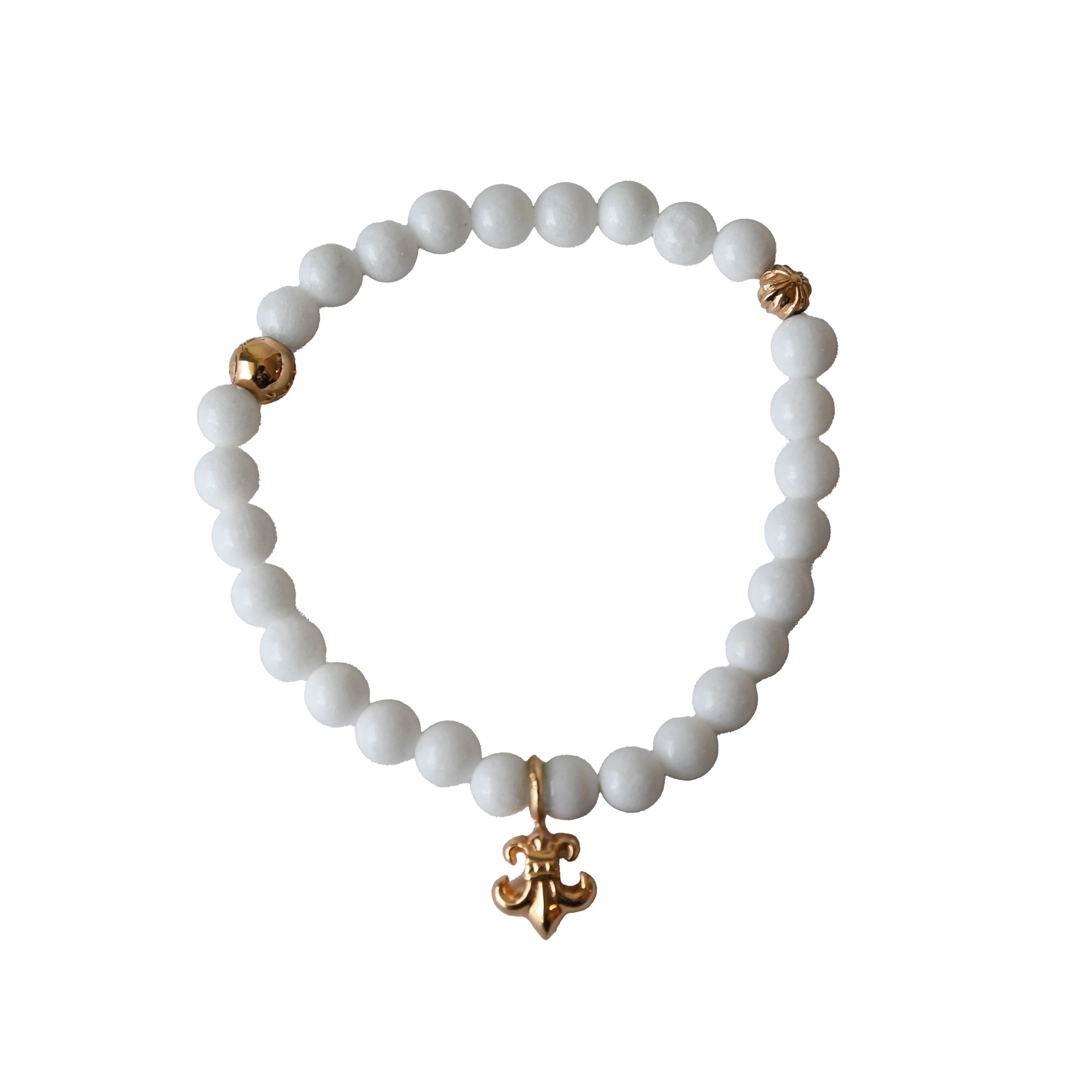 Chrome Hearts Le Fleur Pendant Bead Bracelet Gold - 1