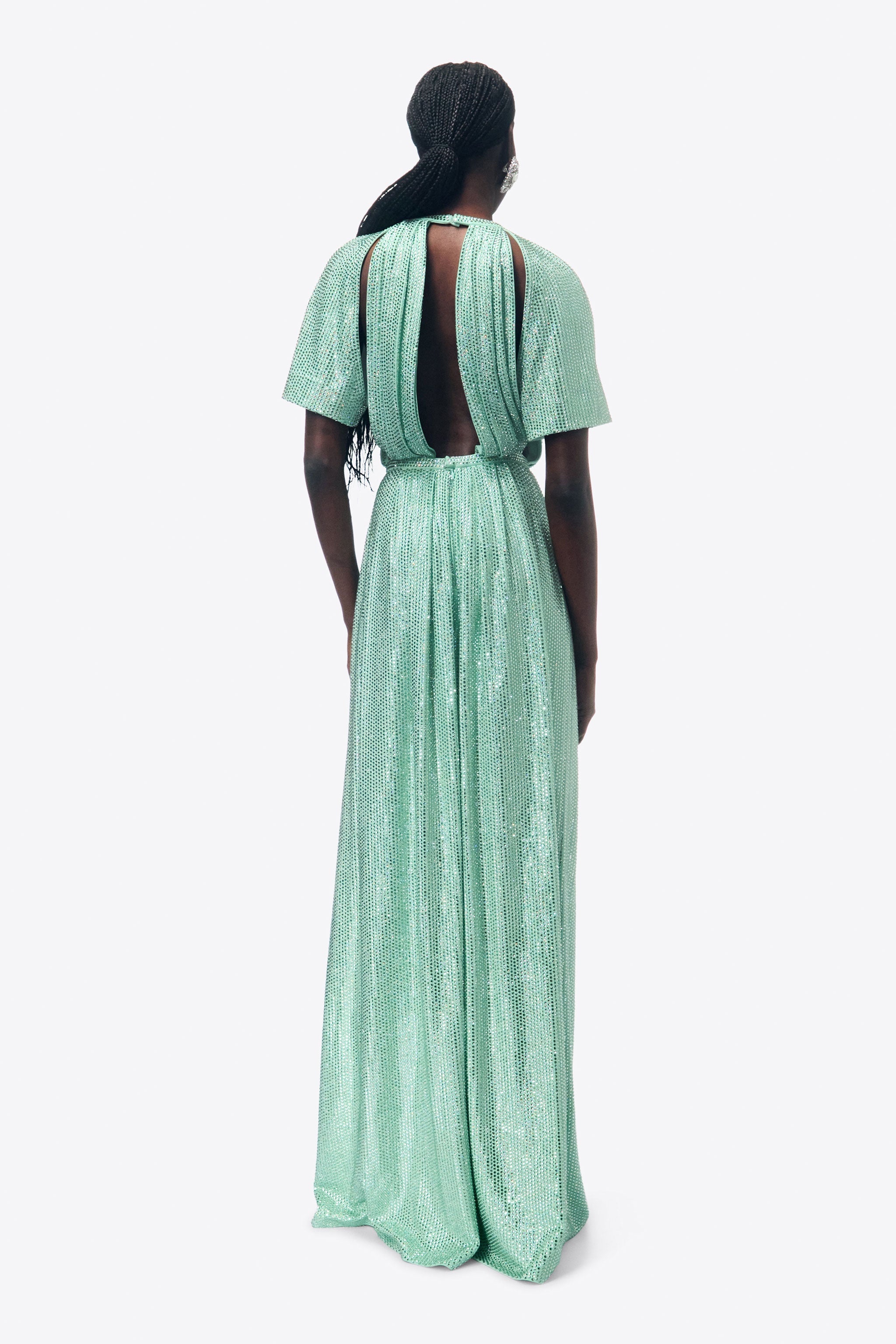 CRYTSAL EMBELLISHED T-SHIRT GOWN - 6