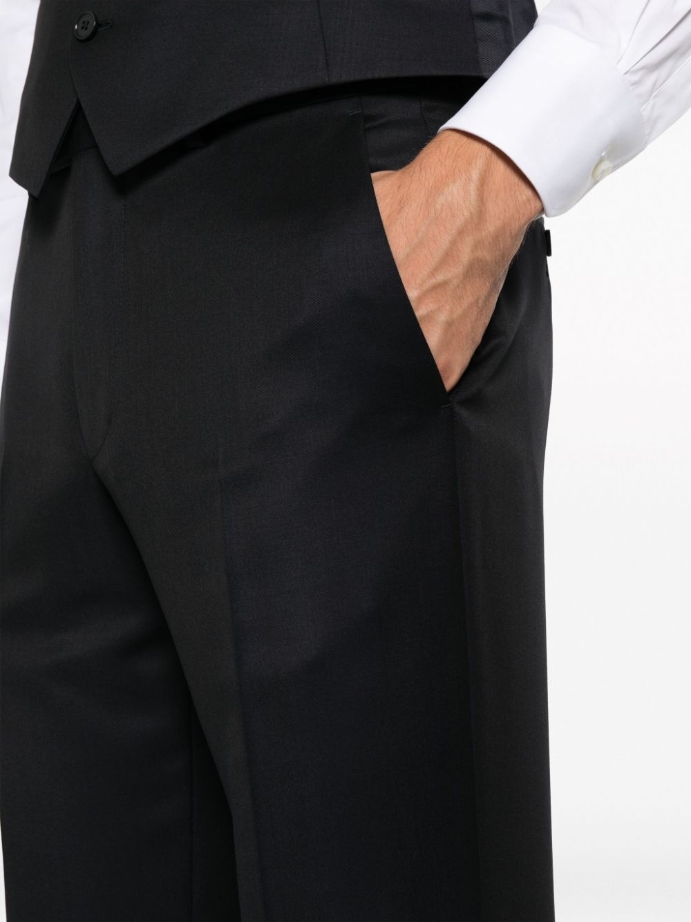 single-breasted wool-blend suit - 7