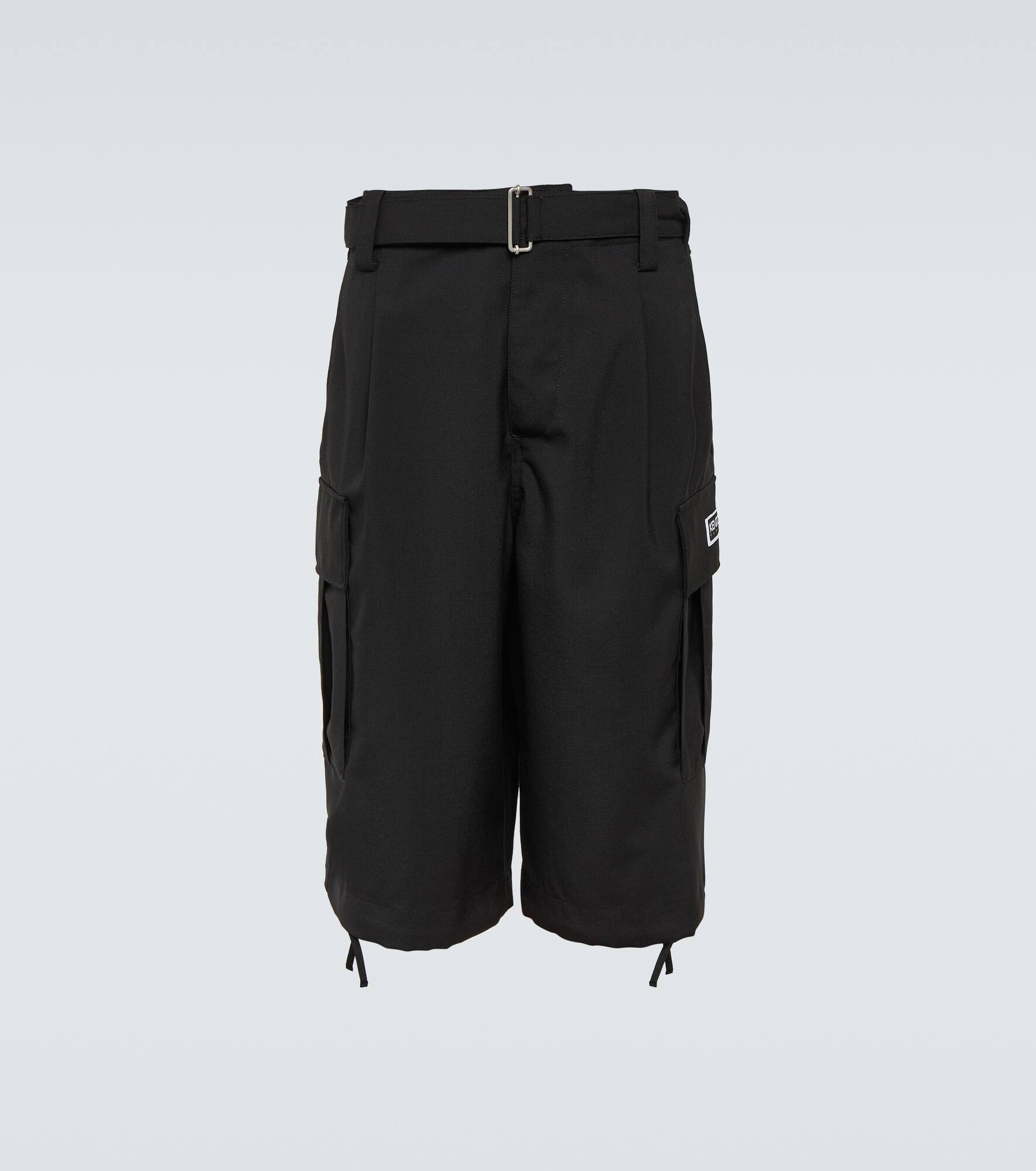 Virgin wool cargo shorts - 1
