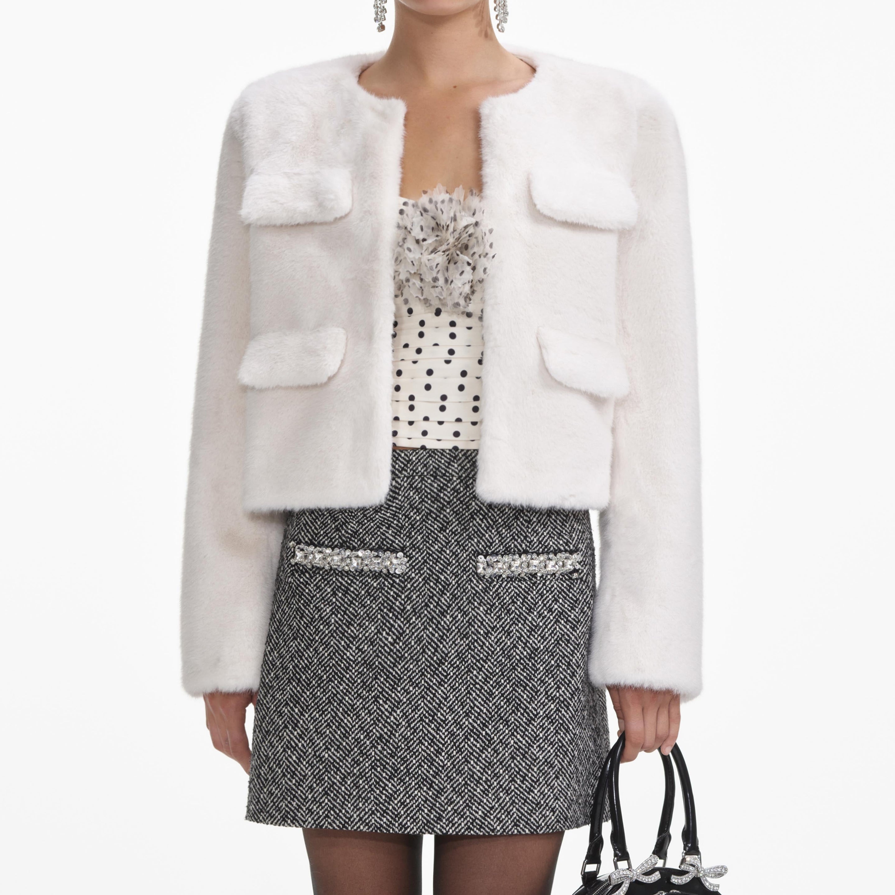 Cream Faux Fur Jacket - 4