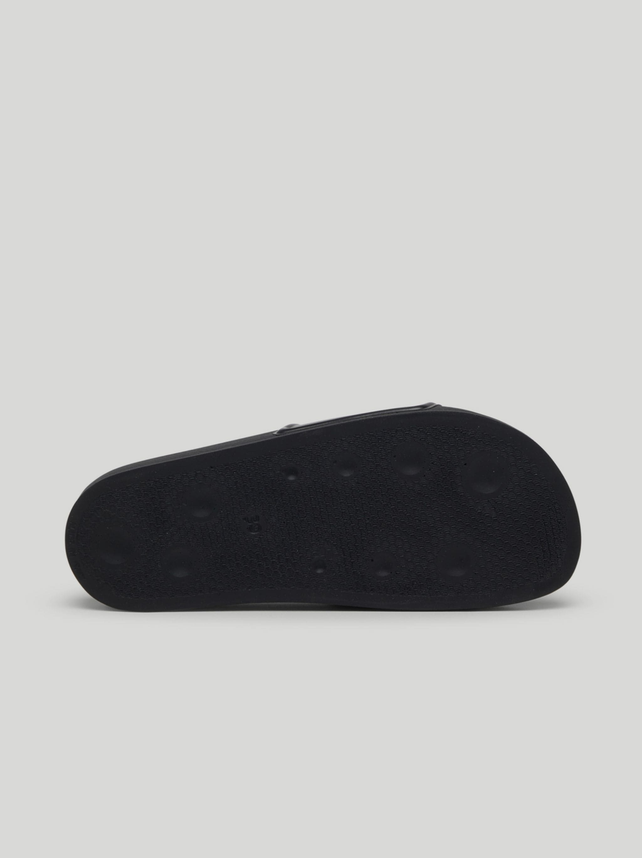 【関税無・国内発】 Palm Angels / Logo Pool Sliders Monogram Pool Slider in black - Palm Angels® Official