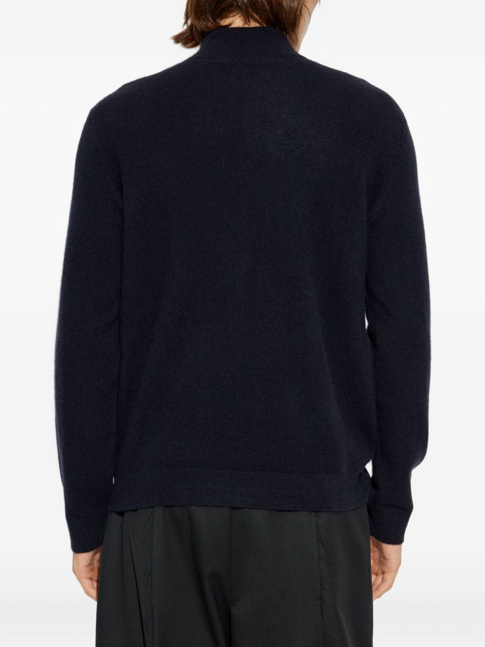 zip-front high-neck cardigan - 4