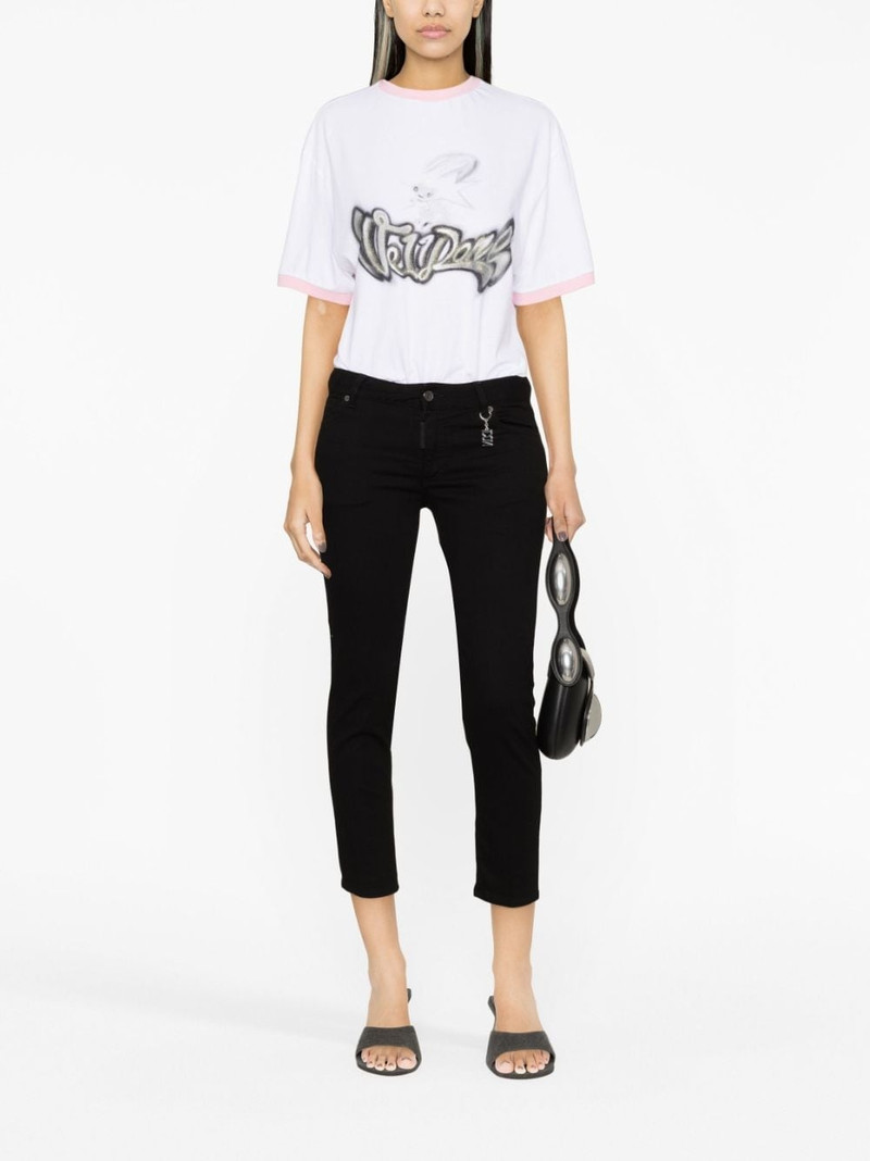 DSQUARED2 logo-plaque tapered jeans outlook