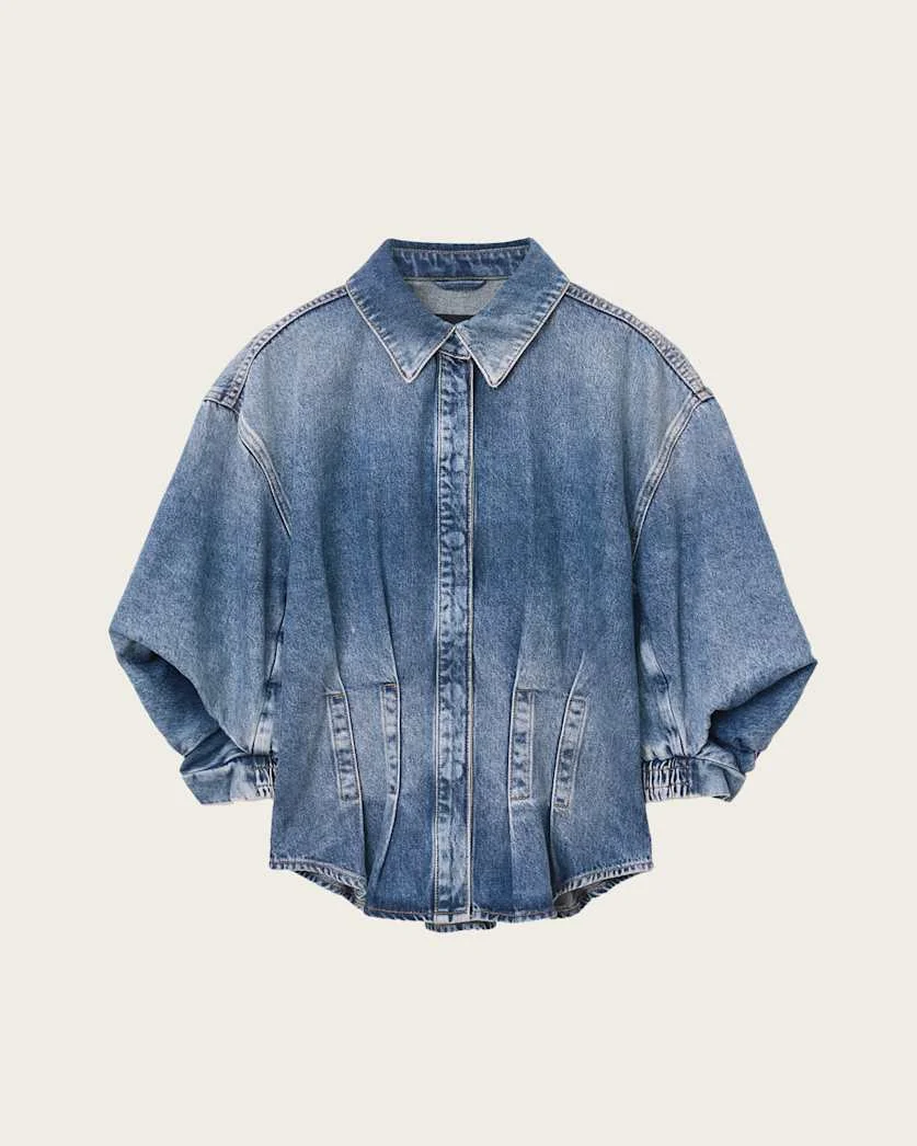 NANCY SLIM FIT DENIM SHIRT - 1
