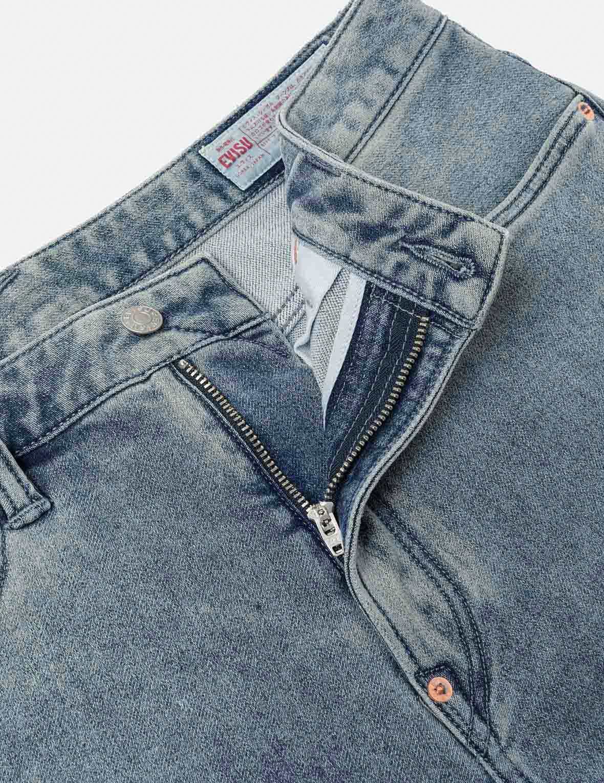 Artistic Brush Daicock Print Cropped Jeans #2027 - 8