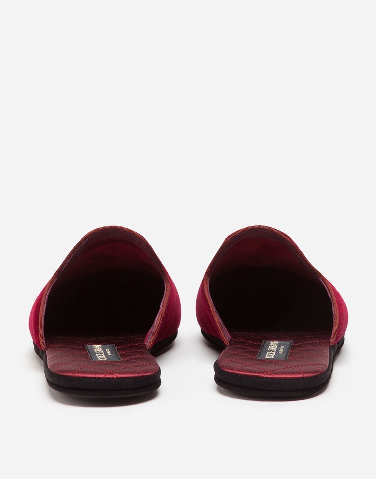 Velvet slippers with coat of arms embroidery - 3