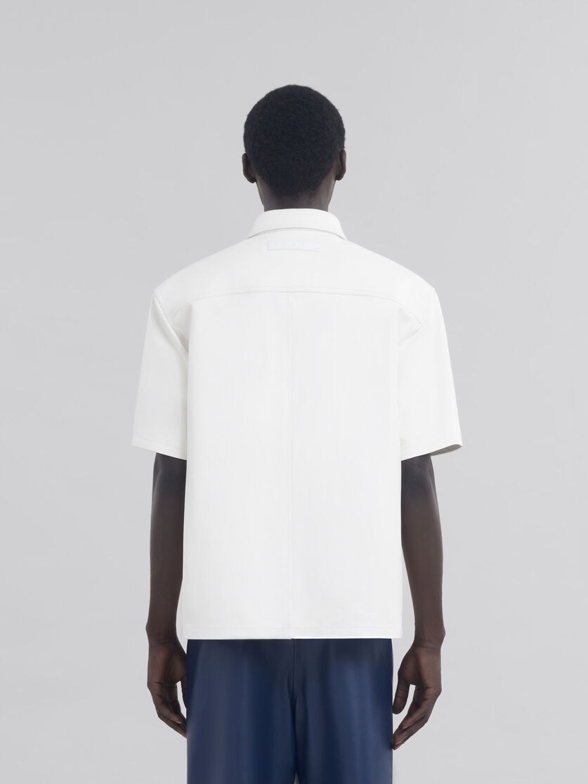 SHORT SLEEVED SHIRT IN WHITE NAPPA - 3