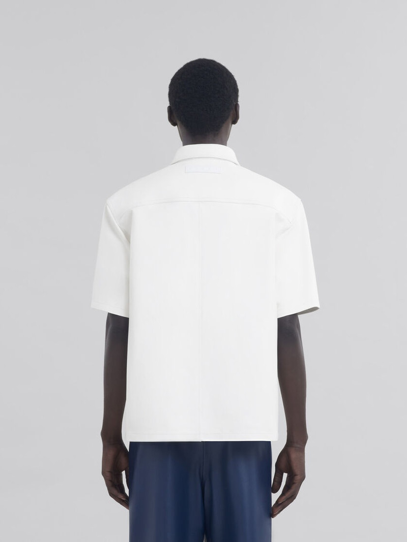 SHORT SLEEVED SHIRT IN WHITE NAPPA 3