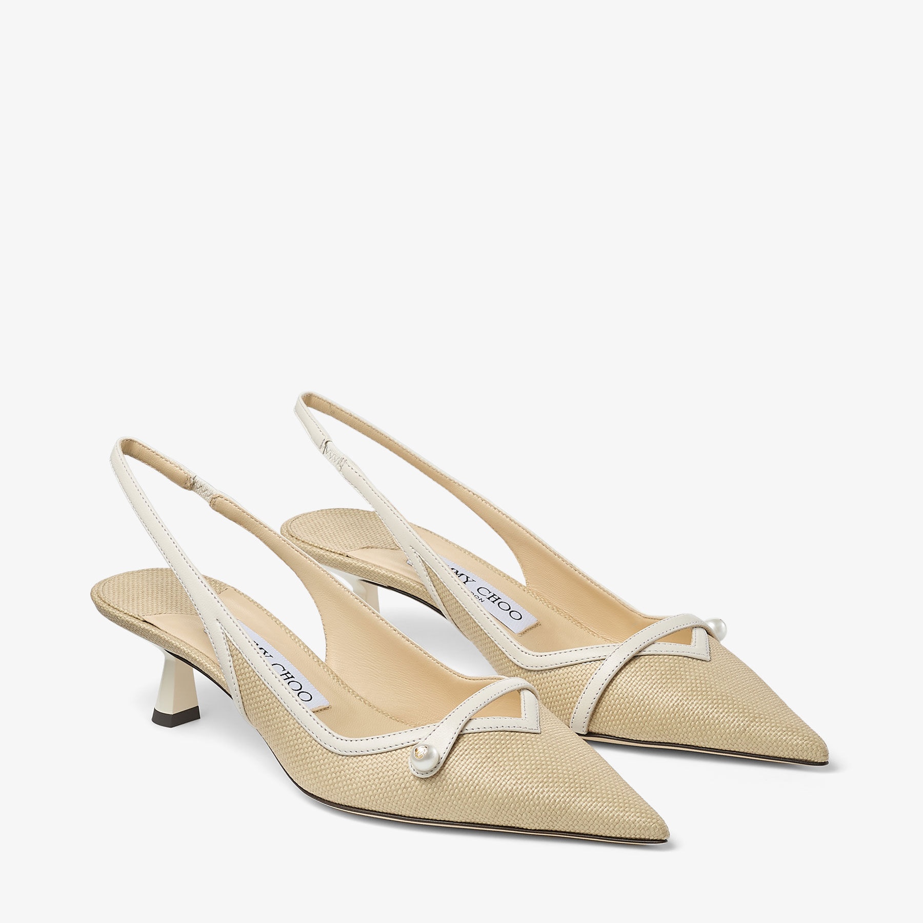 Amita 45
Natural/Latte Raffia/Leather Pumps - 3