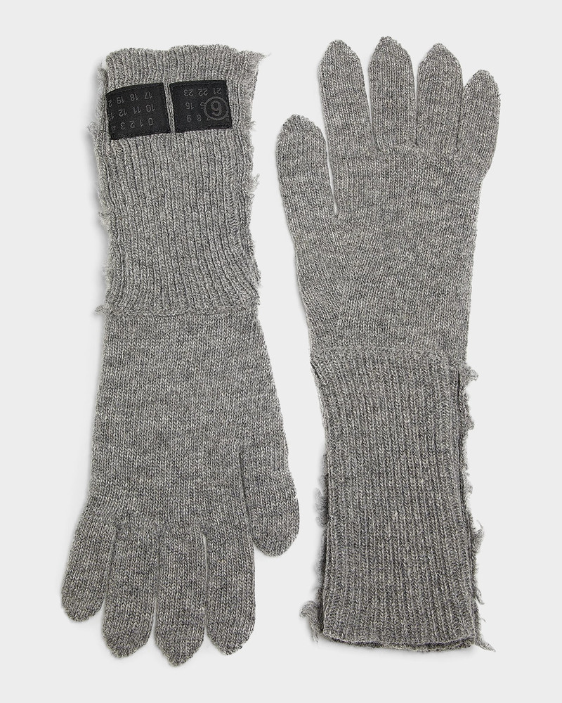 Men's Ribbed Wool-Blend Gloves 1