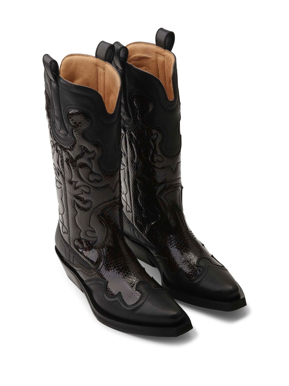 Western-style embroidered boots - 2