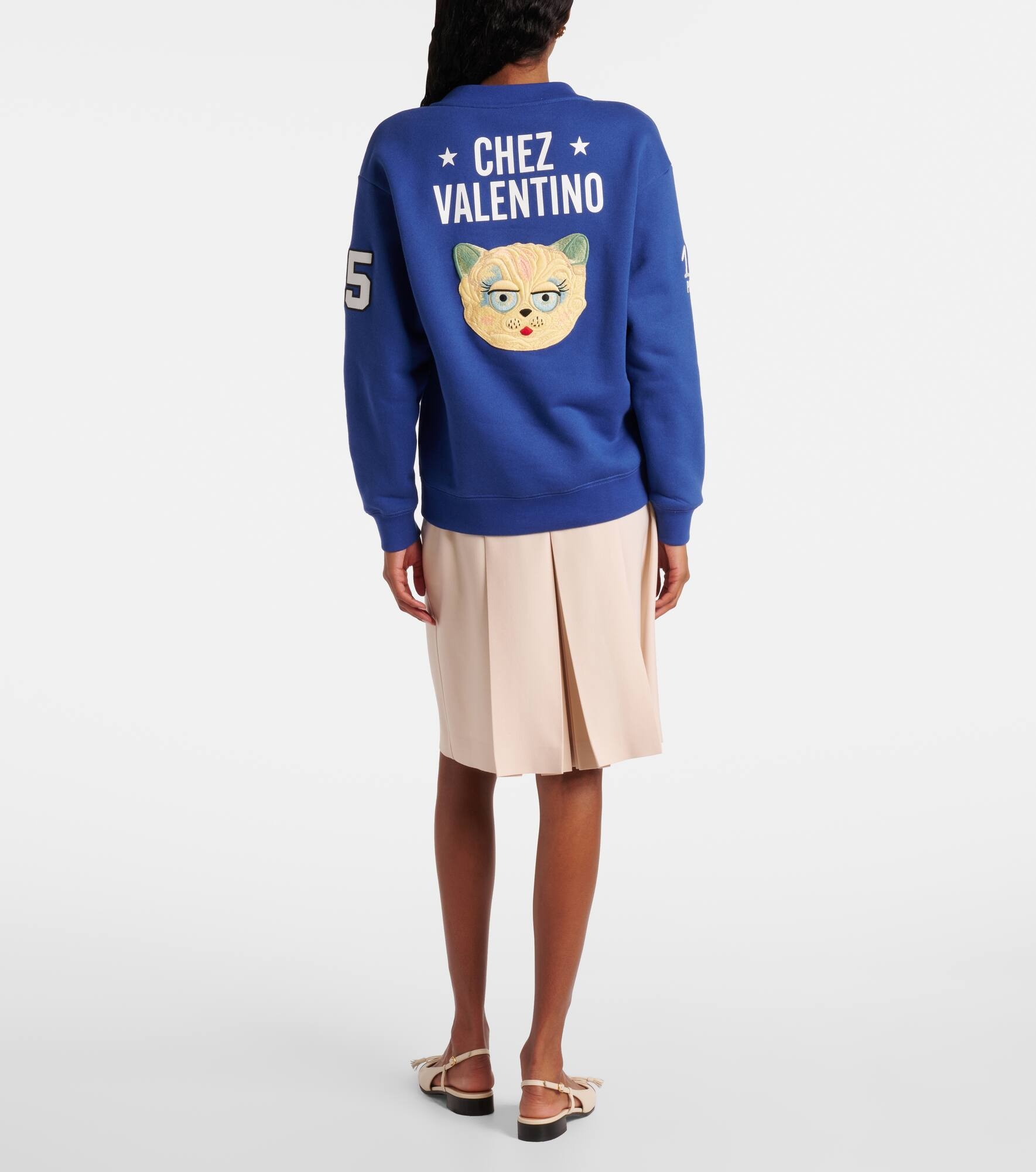 Embroidered cotton jersey sweatshirt - 3