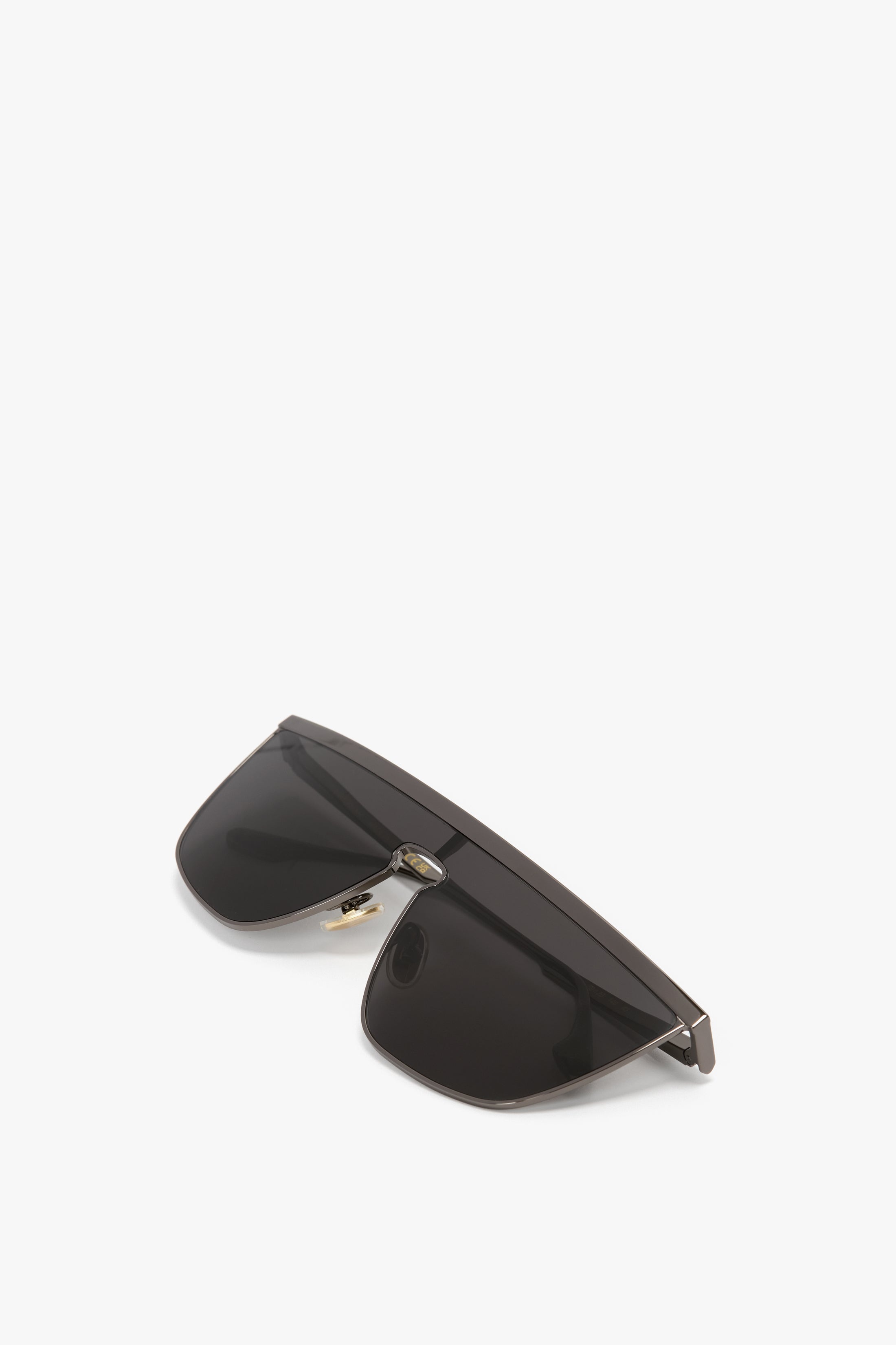 Geometric Visor Sunglasses In Dark Ruthenium-Grey - 5