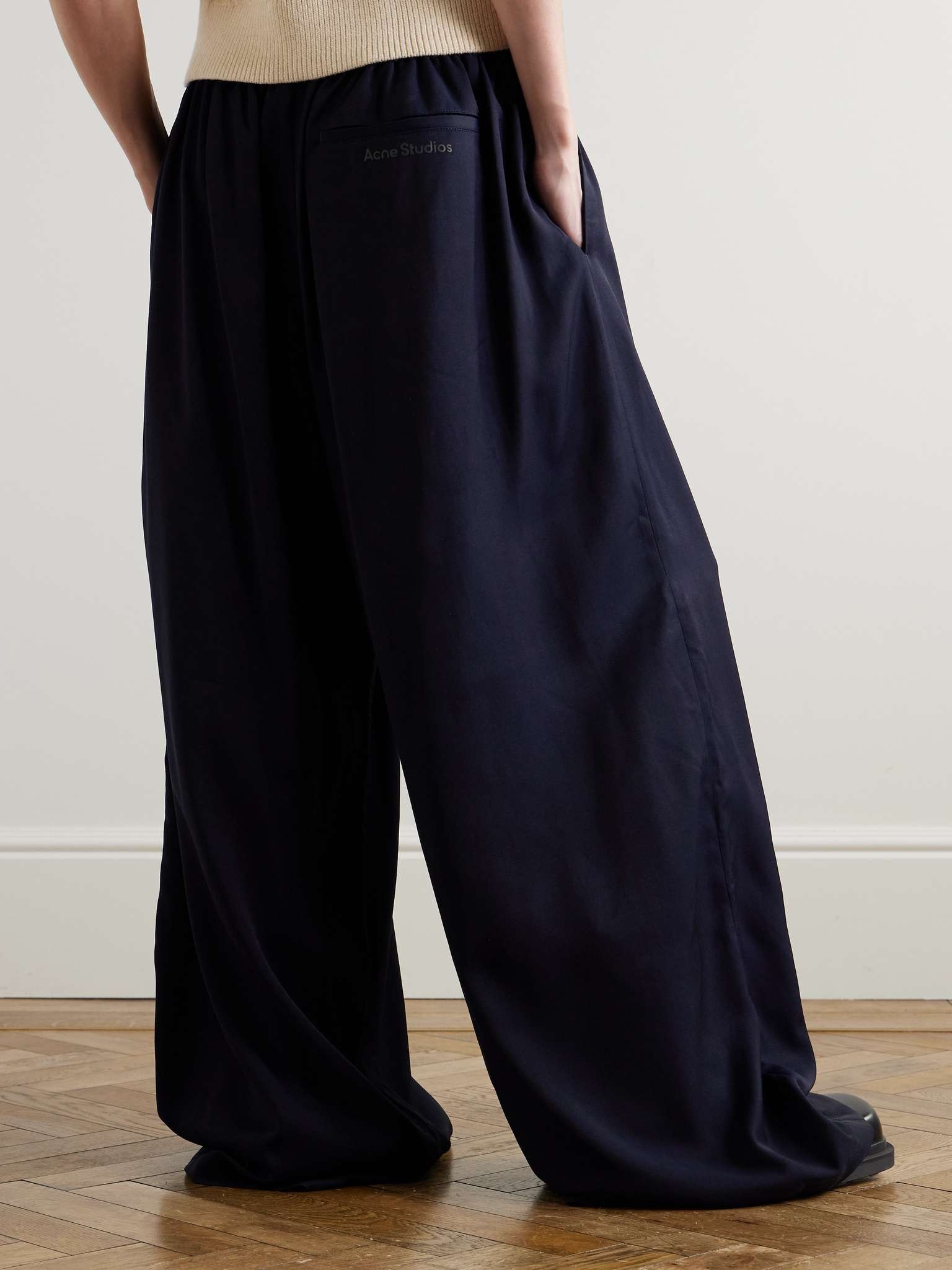 Wide-Leg Woven Sweatpants - 4