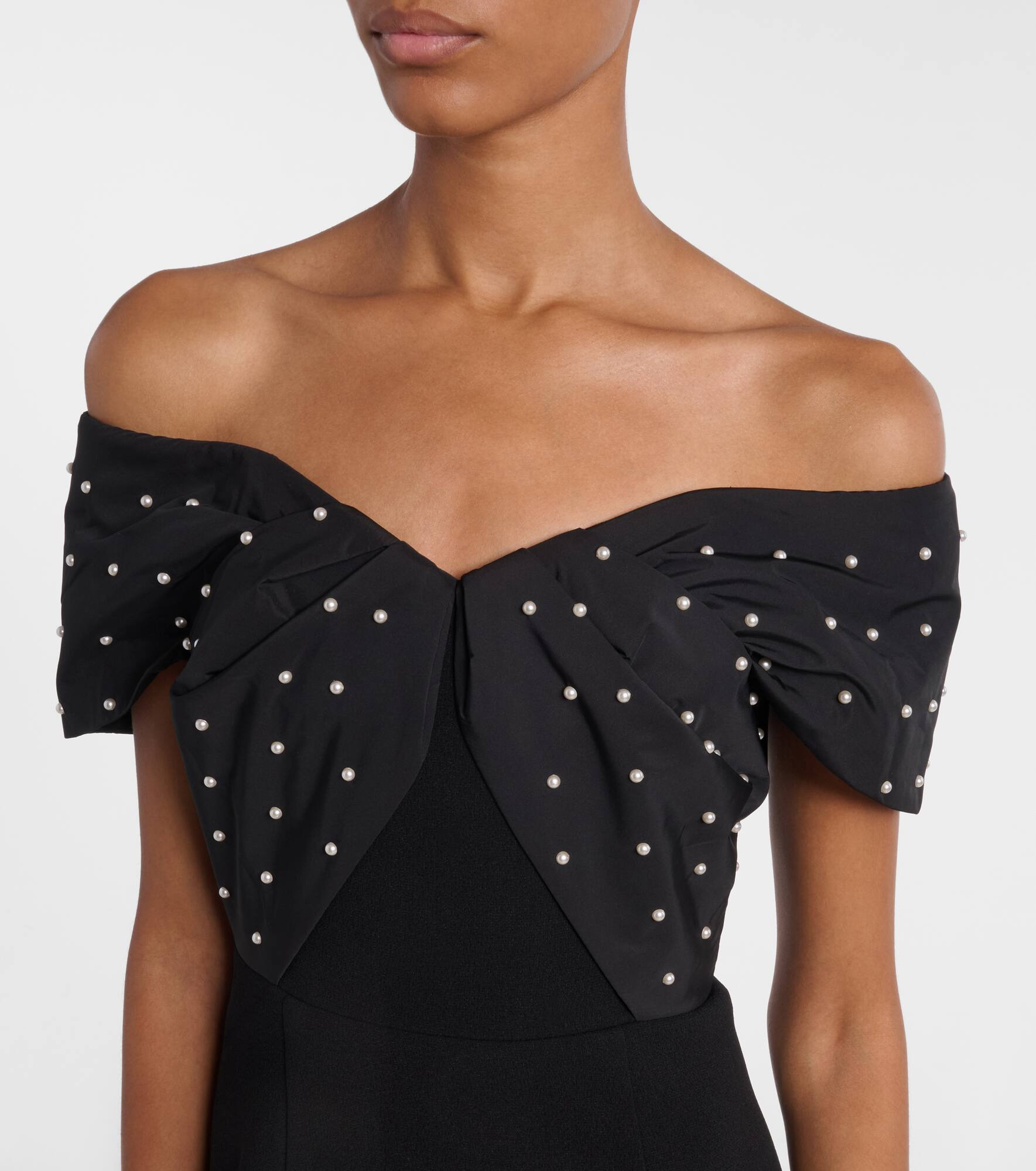 Ederson embellished crêpe bustier gown - 4