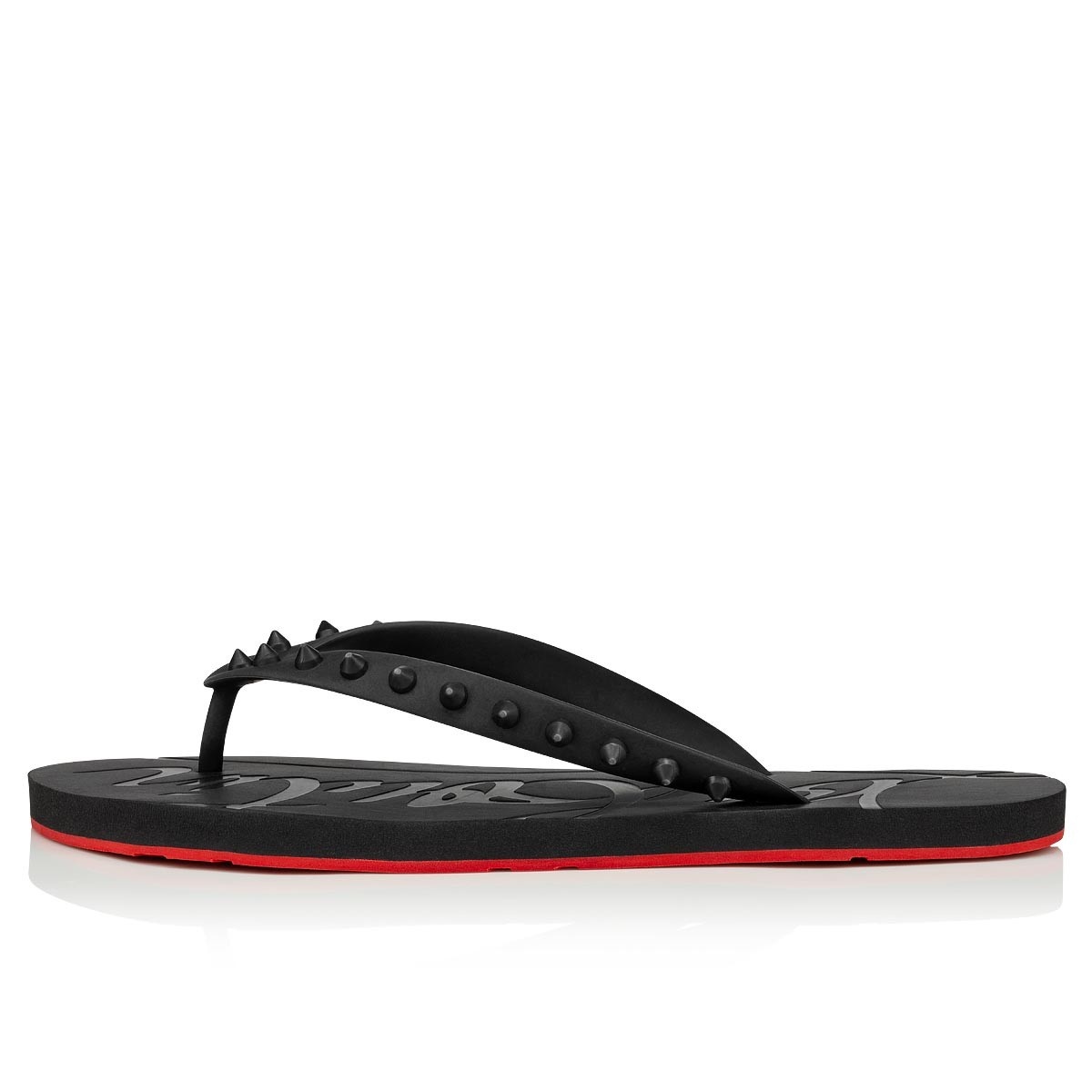 Super Loubi Flip woman - Sandals - Rubber - Black - Christian Louboutin  United States