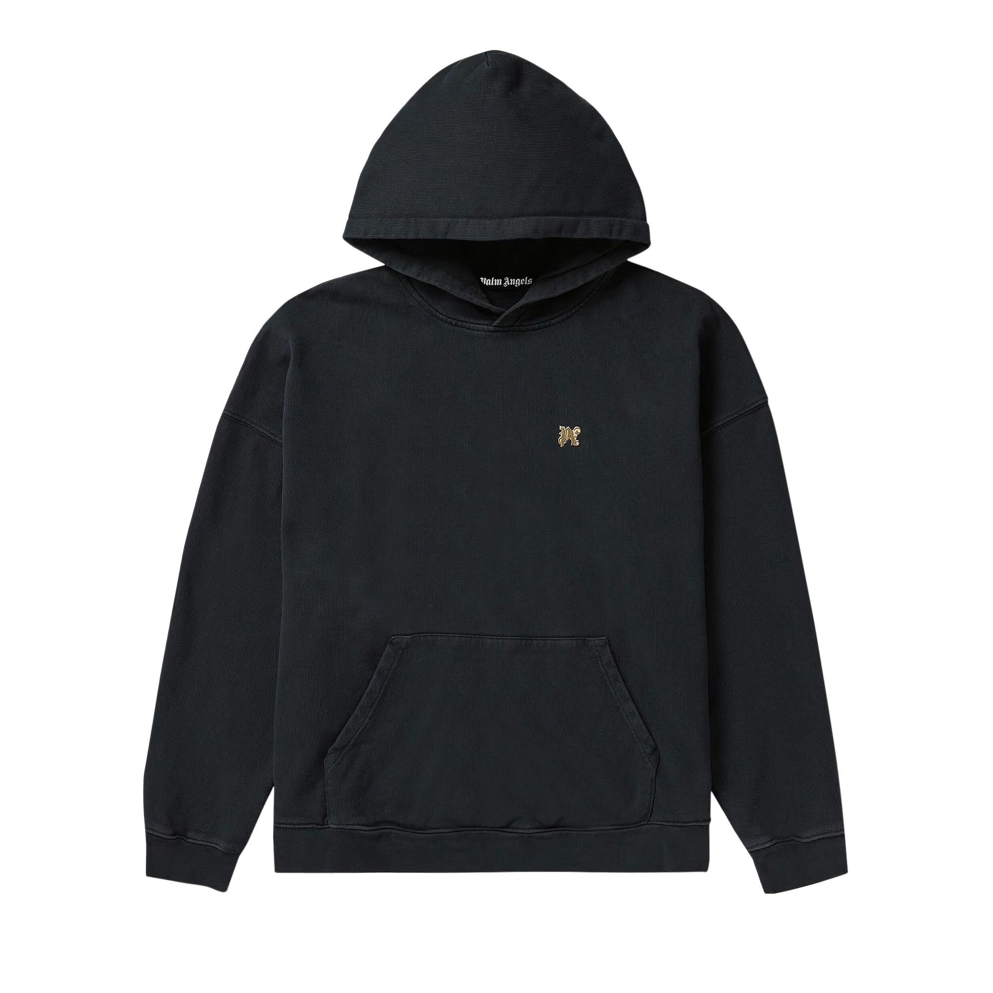 Palm Angels Back Burning Hoodie 'Black/Gold' - 1