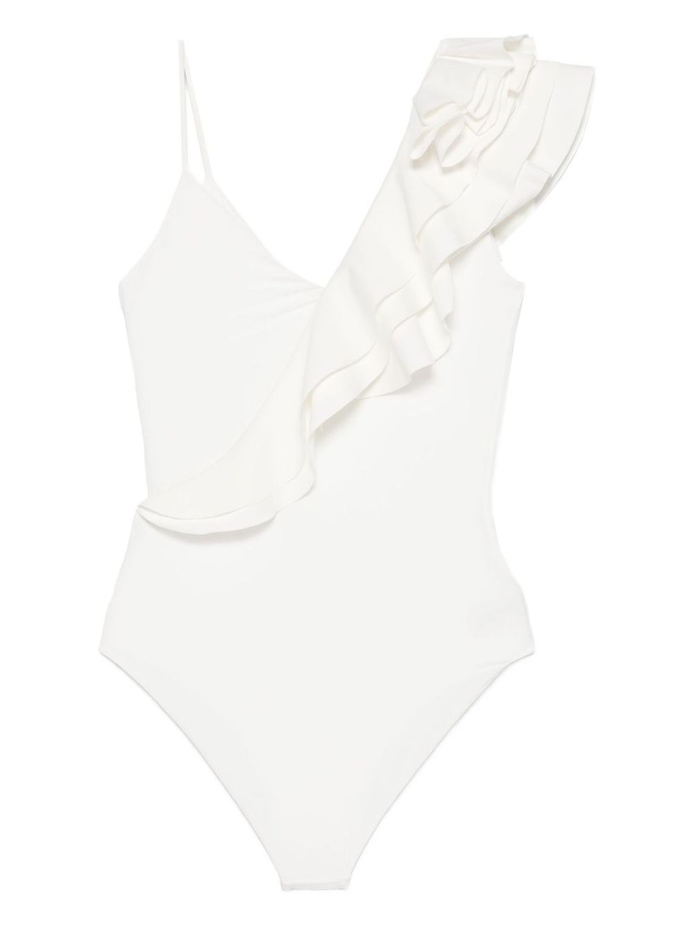 ruffled asymmetric swimsuit - 2