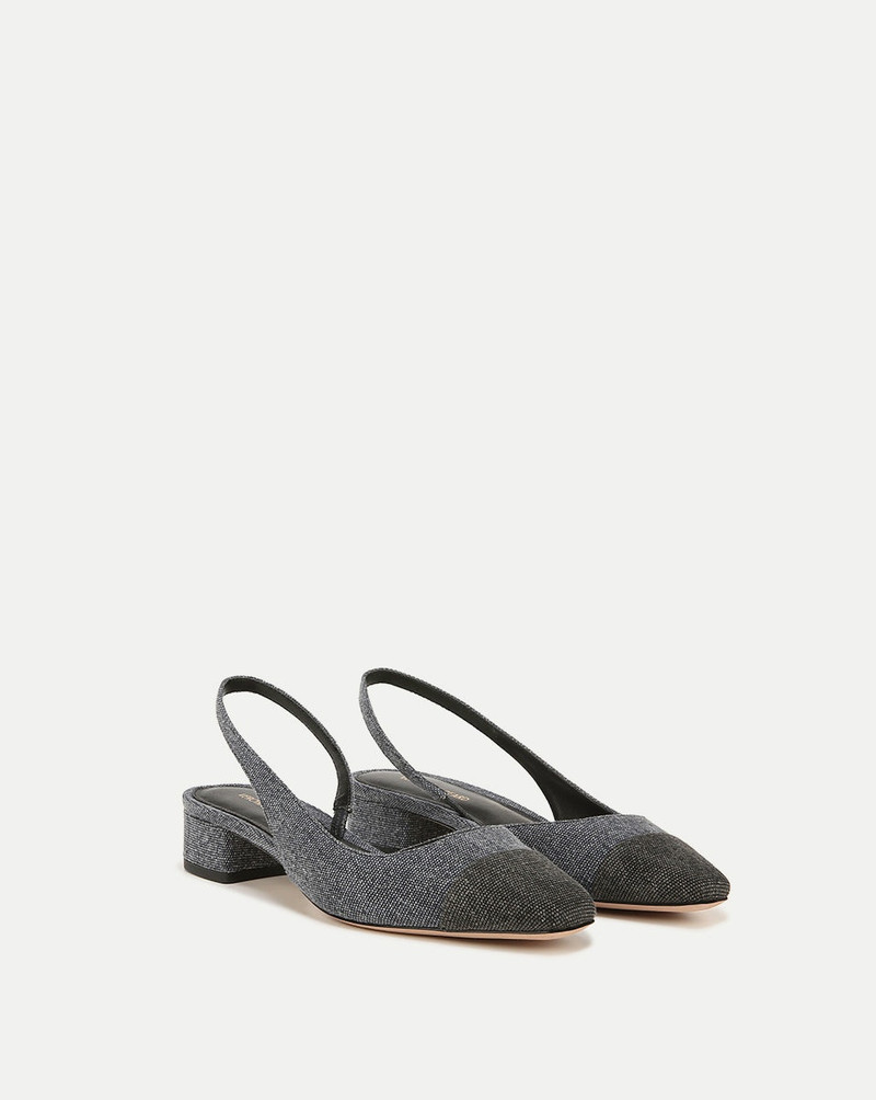 CECILE DENIM CAP-TOE SLINGBACK 2