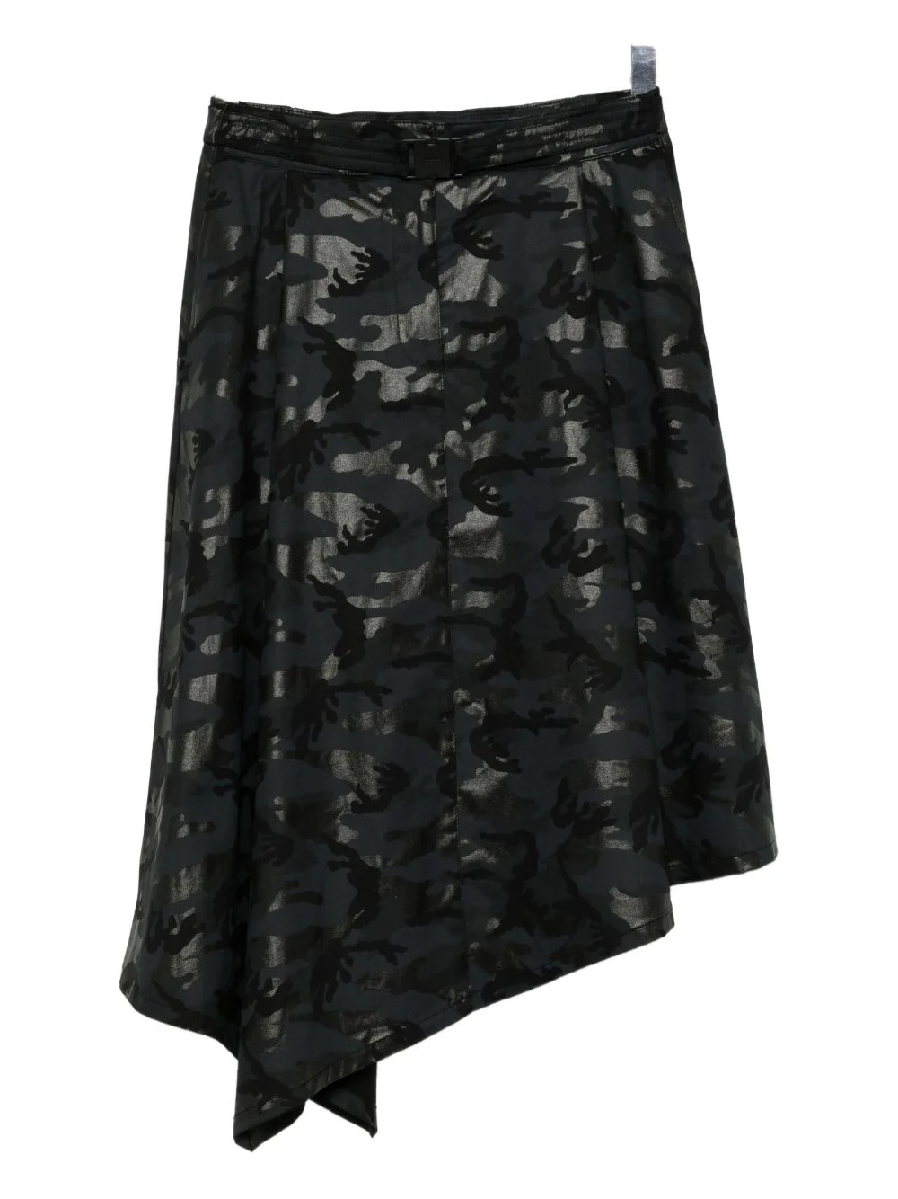 asymmetric camouflage skirt - 1